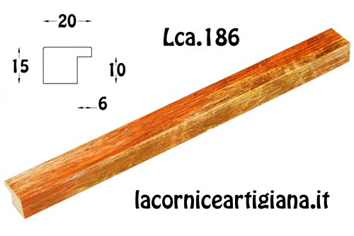 LCA.186 CORNICE 10X10 PIATTINA GIALLO SPAZZOLATO CON VETRO