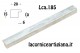 LCA.185 CORNICE SU MISURA CON VETRO PIATTINA ARGENTO SPAZZOLATO
