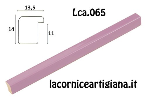 LCA.065 CORNICE 17,6X25 B5 BOMBERINO LILLA LUCIDO CON VETRO