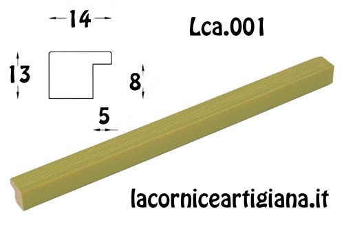 LCA.001 CORNICE 24X30 PIATTINA VERDE OPACO CON VETRO