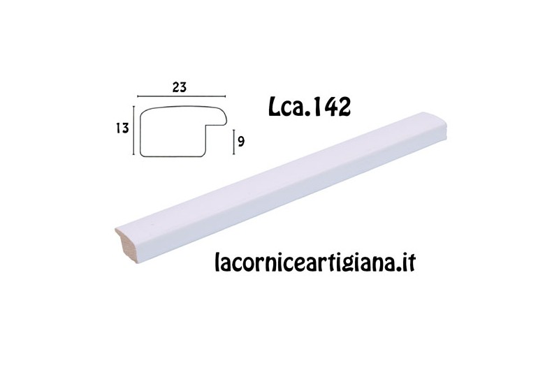 LCA.142 CORNICE 15X22 BOMBERINO BIANCO OPACO CON VETRO - La