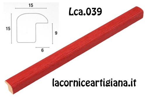 LCA.039 CORNICE 10X15 BOMBERINO ROSSO OPACO CON VETRO