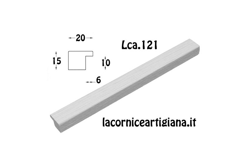 LCA.121 CORNICE 15X22 PIATTINA BIANCO OPACO CON VETRO - La Cornice